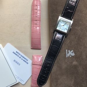 Birks Mother of Pearl Watch with 2 watch bands